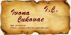 Ivona Cukovac vizit kartica